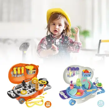 

Simulation Repair Tools Toys Kids Toolbox Kit Educational Toys Drill Plastic Game Learning Engineering Puzzle Toys Gifts