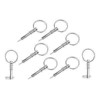 

8 Pcs Quick Release Pin 1/4 Diameter W / Sagging Cam & Spring All 316 Stainless Steel Awning Trocar Marine Hardware