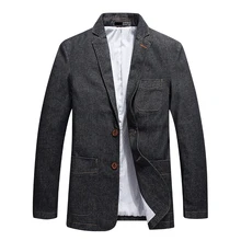 Casual Denim Jacket Men Cotton Coat 3XL 4XL Male Brand-Clothing Stylish Spring Autumn Blazer Suit Jeans Jacket Men Dropshipping