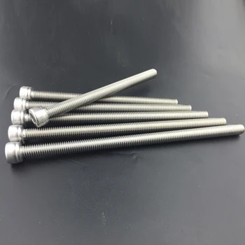 

2pcs M6 Allen cylindrical head knurled screws hex socket cup lengthen screw full teeth stainless steel bolt 110mm-150mm long