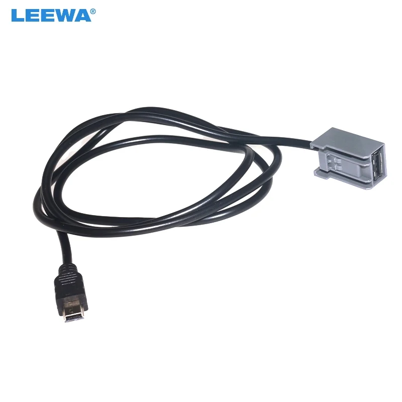 LEEWA автомобильный Радио Аудио Мини USB кабель женский порт расширение 5Pin провода