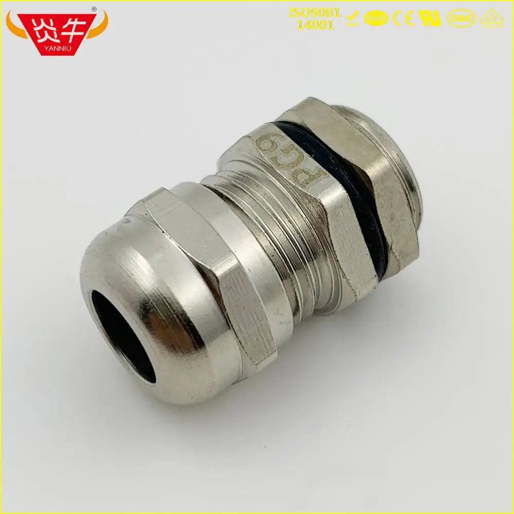 IP68 M8 M10 M12 M14 M16 M18 M20 M22 - M50 Brass nickel plated Stai Metric Wire Metal Plastic Cable Gland Waterproof Connector |