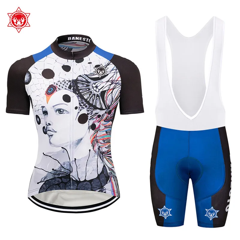 

2020 Banesto Cycling Suit woman Team Cycling Jersey Set summer short sleeve shirt bike shorts MTB Racing Ropa Ciclismo quick-dry