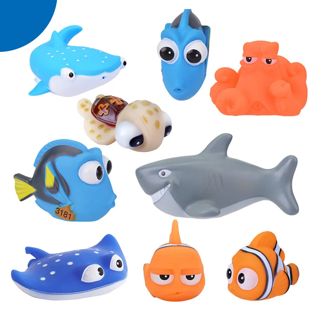 1pc Baby Bath Toys Kids Funny Soft Rubber Float Spray Water Squeeze Toys Tub Rubber Bathroom Play Animals For Children