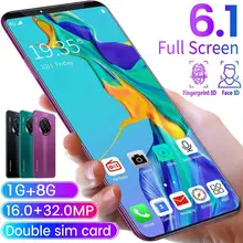 6.1 Inch Smartphone for Mate33 Pro Big Screen Android 9.1 Smartphone Hd Display 8 Cores 4500mAh 1GB+8GB Hd Camera Mobile Phone doogee x9 1gb 8gb smartphone black