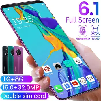

6.1 Inch Smartphone for Mate33 Pro Big Screen Android 9.1 Smartphone Hd Display 8 Cores 4500mAh 1GB+8GB Hd Camera Mobile Phone