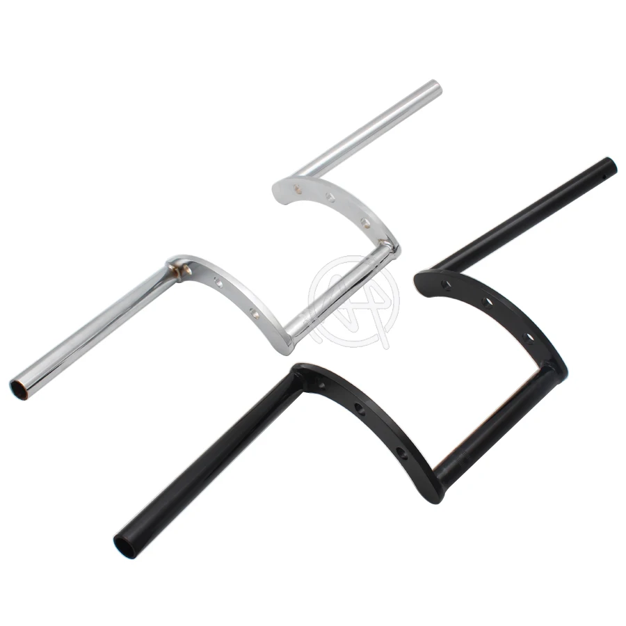 

Black/Chrome 7/8'' 22mm Custom Z Bar Pullback Motorcycle Handlebar For Harley Sportster Chopper Bobber Softail Dyna Cafe Racer