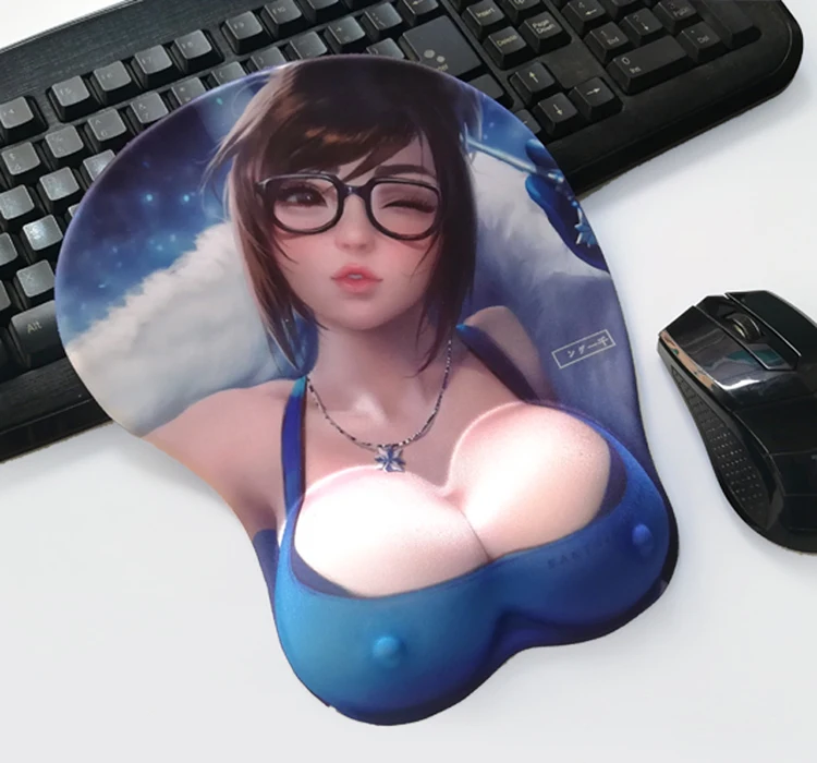 Высокое качество 3D коврик для мыши подставки под запястье мягкие силикагель гелевые, на грудь сексуальный бедра офисный Декор Японский комикс периферийный Kawaii друг игра подарок
