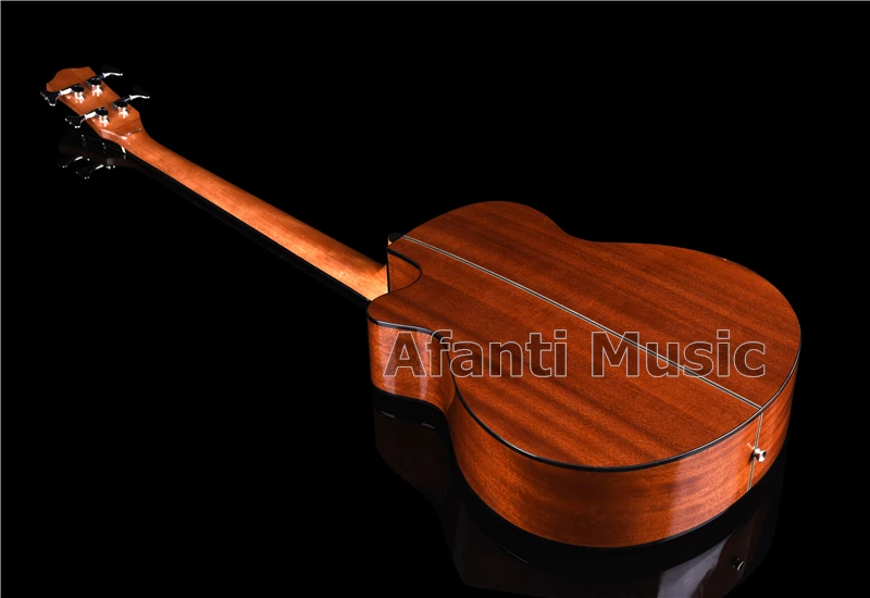 Afanti Music 4 strings Bass wood guitar Spruce top / Sapele Back & Sides Bass Acoustic guitar (WY-058X)