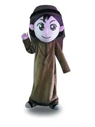 Горячая Распродажа классическая версия Abu Dhabi человек талисман костюм для взрослых на Хеллоуин День Рождения мультфильм одежда костюмы для