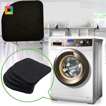 

4Pcs EVA Anti Noise Vibration Non Slip Black Washing Machine Pads Walking Dryers Good Protection For Electrical Appliances Cozy