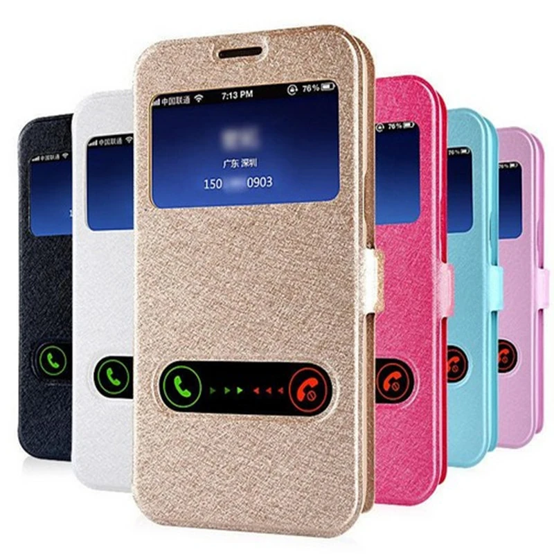 

Luxury Smart Window View Leather Flip phone Case For Xiaomi Redmi Note 2 3 4 4A 4X 5 5A Plus Pro Back Cover Case Coque