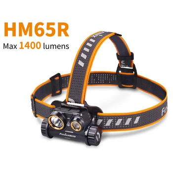

FENIX HM65R Outdoor Sports Headlamp Dual Light Sources max 1400 lumen throw 163 meter USB Charging Headlight + 3500mAh batterY