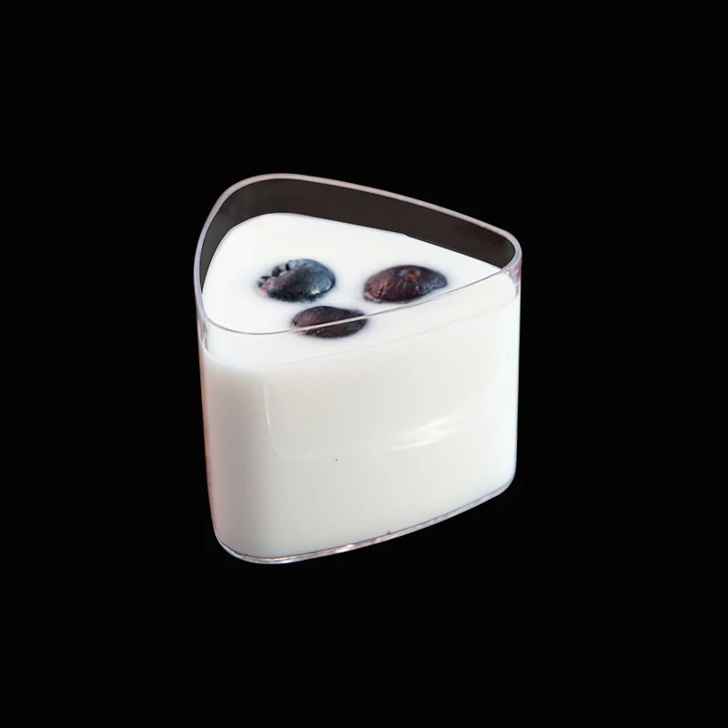 10Pcs Disposable Transparent Round Square Heart Shape Cup DIY Plastic Multifunction Yogurt Mousses Dessert Baking Cake Container