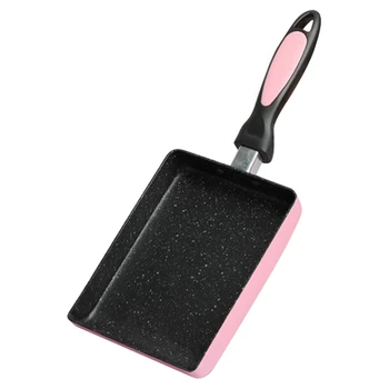 

Taoyaki Pan Japanese Omelette Pan, Non-Stick Coating Square Egg Pan to Make Omelets or Crepes (Pink)
