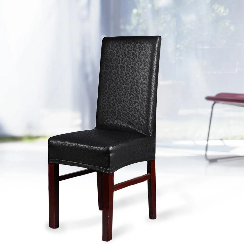 

1PC Leather Home Kitchen Bar Dining Restaurant Wedding Part Decor Chair Cover Home Garden Supplies