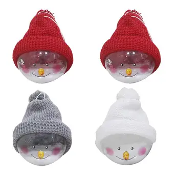 

4Pcs Xmas Snowman Pendants Adorable Cute Festive Decorative Balls Hanging Decor for Tree Home Window