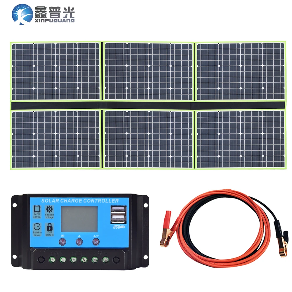 300w system Солнечная панель батарея 300 Вт 12 В / 20 В гибкий складной портативный открытый домашнее зарядное устройство комплект 5 В USB для 12 В автомобиля Р.В. Лодка туризм отдых на природе путешествия длязарядки телефона - Цвет: 300w system