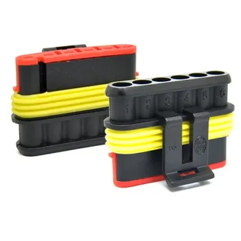 

6 Pin Way Terminals Wire Connector Plug Hid Car Waterproof Electrical Useful Convenient Security Yiding 5 Kit Set