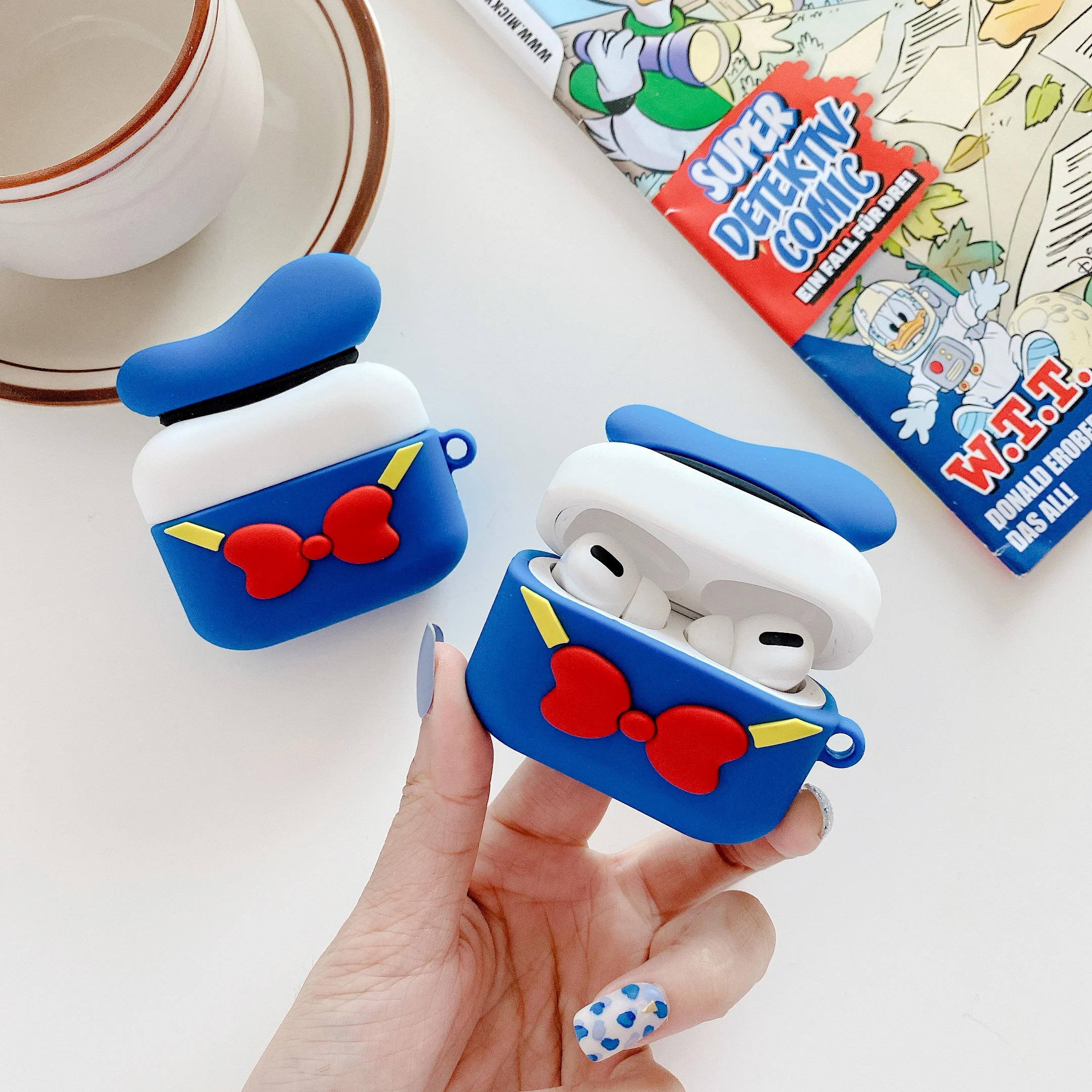 Милый чехол с Дональдом Даком для airpods pro disney, защитный чехол для Apple Air pods, силиконовый чехол для наушников