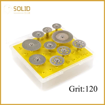 

Mini Sharp Diamond Cutting Disc Wheel Rotary Grinding Tool with 1/8" Shank Cut Off Wheel Blades Set for Metal Cutter Tools 10Pcs