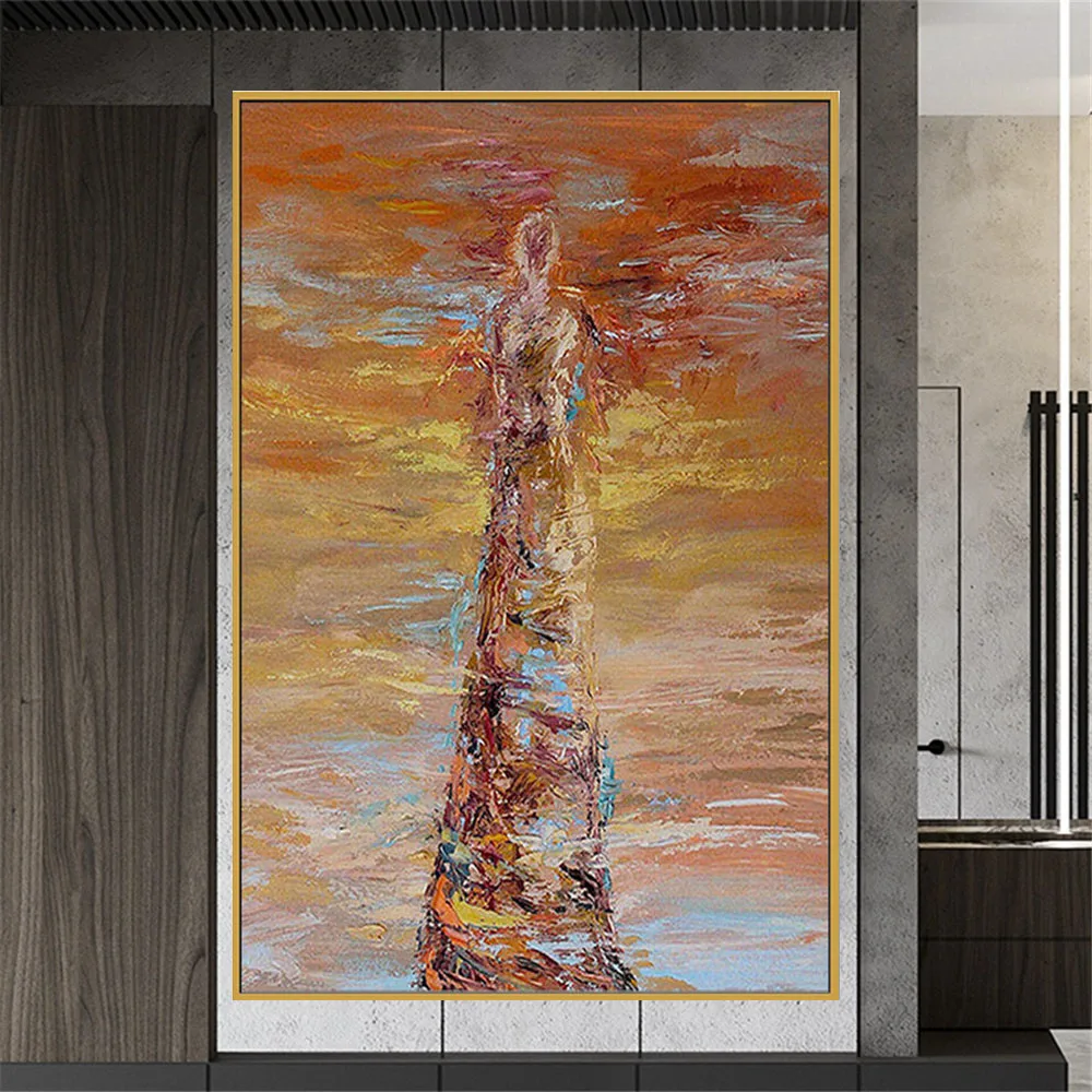 

100% Handmade Oil Paintings Abstract Tornado Giant Earth Color Canvas Painting New Panel Paint Home Living Room Decor Wall Art