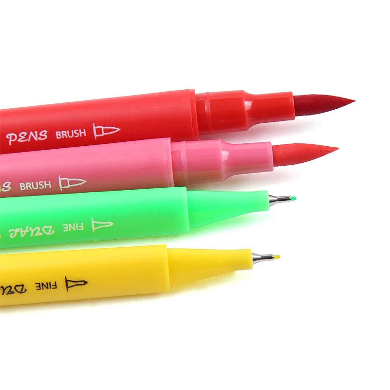 Новинка, цветные ручки, двойной кончик, кисть, маркер, ручка, акварель, тонкая подводка, художественные маркеры для раскрашивания, рисования, каллиграфии