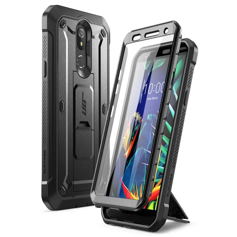 Чехол для LG K40( выпуск) SUPCASE UB Pro, прочный Чехол-кобура со встроенным защитным экраном и подставкой - Цвет: Black