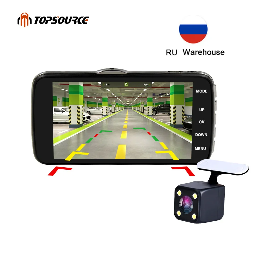 TOPSOURCE 4 &quotips экран мини Автомобильный видеорегистратор Full HD фронтальная 1080P
