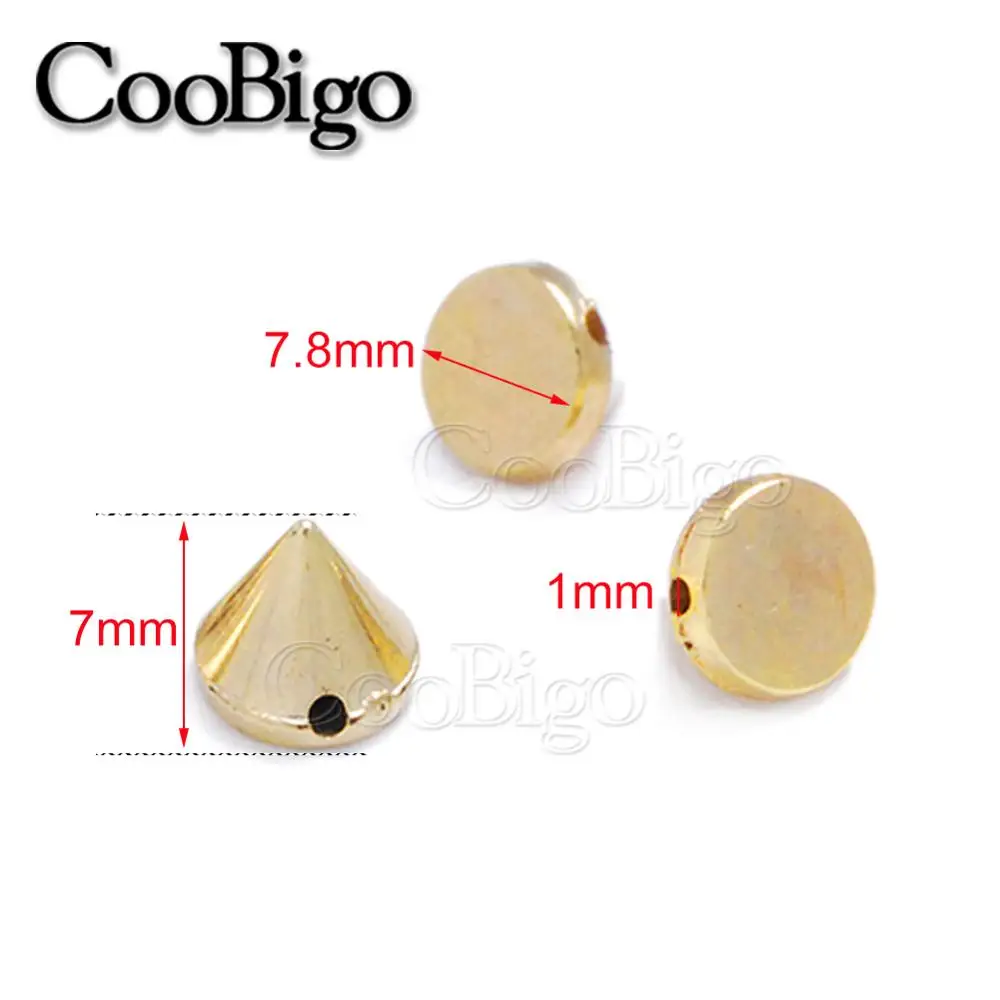 Бусина гвоздик в стиле панк 50 цветов 7 х8 мм|cone studs|spike rivetsewing spike |