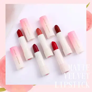 

1/6pcs Vintage Red Milk Tea Lipstick Waterproof Lipstick Glaze Lasting Gloss Matte Lip Cup Moisturizing Velvet Lip Non-stic J6H4