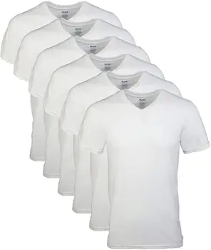 

zhekou 2020 Men's V-Neck T-Shirts Multipacks Cotton Casual Solid
