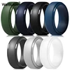 Men Silicone Rings Hypoallergenic Flexible Sports Antibacterial Wedding Rubber Bands 8mm Food Grade FDA Silicone Finger Ring 1