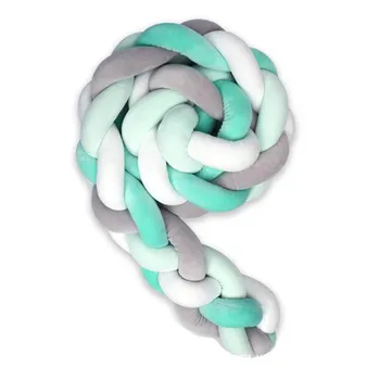 

2/3M Nordic Long Knotted Braid Pillow Cotton Knots Cushion Decorative Sofa Pillow Baby Bumper Crib Bed Protector Kids Room Decor