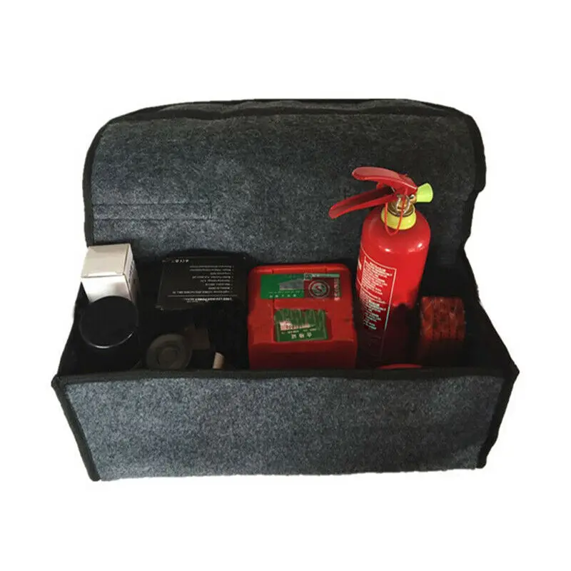 Серый большой Противоскользящий Автомобильный багажник Boot органайзер для хранения Чехол сумка для инструментов держатель Универсальный Авто Укладка Tidying сумки Tote Box чехол