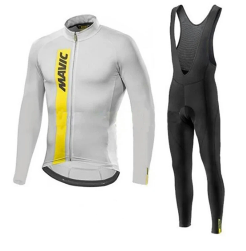 Cycling suit pro Team Mavic, комплект из джерси и штанов для велоспорта, осенняя одежда с длинным рукавом для велоспорта, одежда для горного велосипеда, Ropa Ciclismo - Цвет: Cycling suit