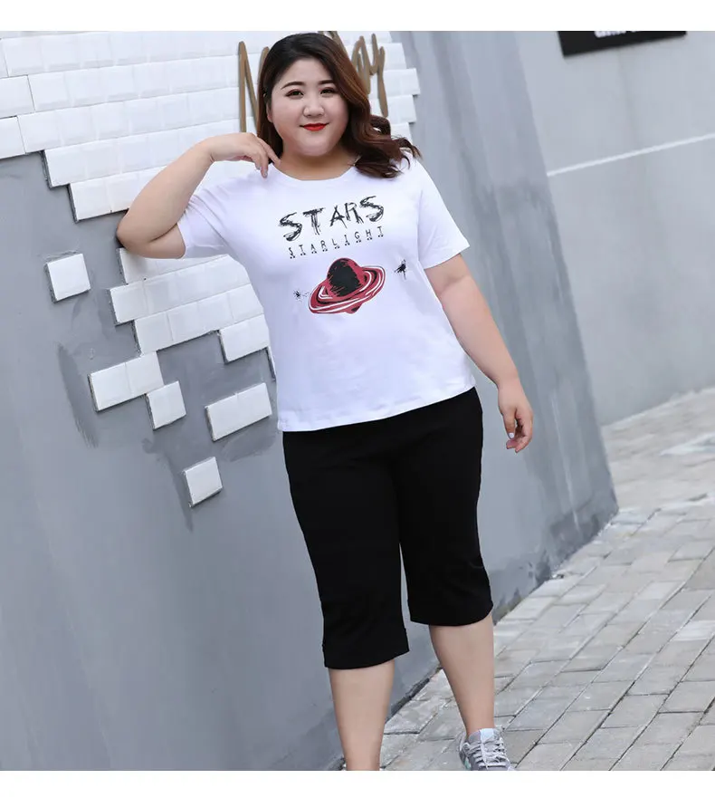 TUHAO PLUS SIZE 7XL 6XL 5XL 4XL Mother Mom black Pants Capris 2020 Summer Casual Cropped Trousers Pants Womens Casual Pant WM41