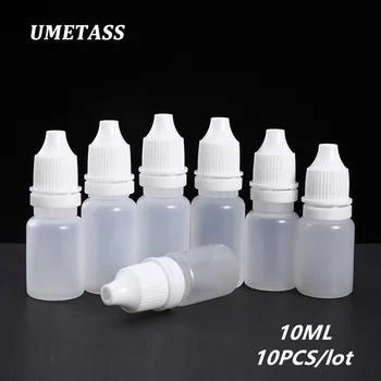 

10PCS of 10ML 1/3 OZ Plastic Childproof eye liquid Dropper Bottles Oil Lotion Refillable Bottle