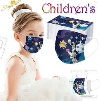 

In stock ! High QualityPrinted Breathable 100PCS Children's mask Disposable Face Mask Industrial 3Ply Ear Loop Fast Delivery!