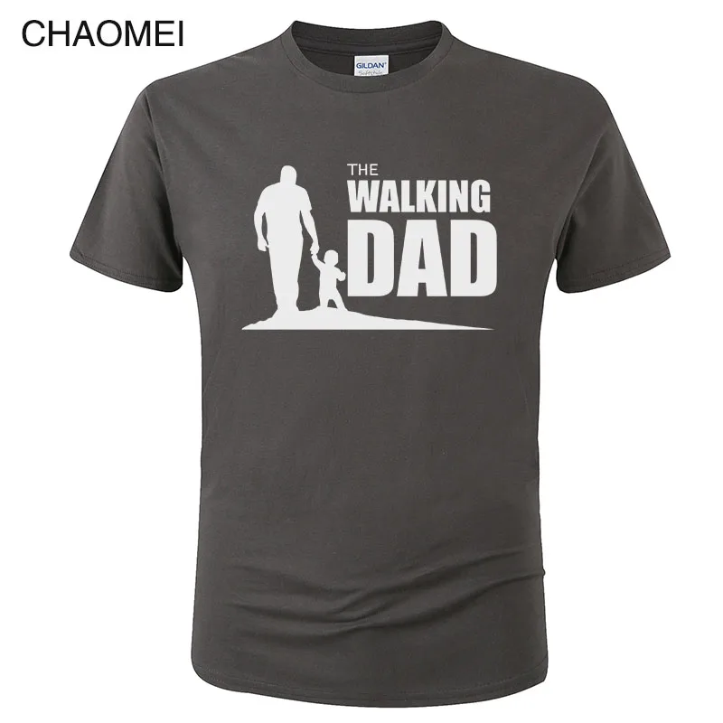 Вечерние футболки с надписью «The Walking Dad», новинка, забавная футболка, Мужская одежда, футболки с короткими рукавами, повседневные футболки C81