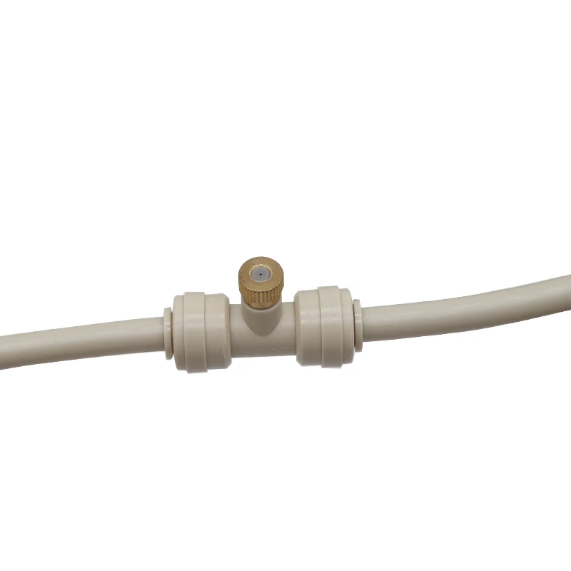 6M-18M garden patio cooling system with brass mist fog nozzles cable ties clamps and 1pcs filter