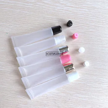 

200PCS 5ml 10ml 15ml 20ml Empty Lipstick Tube Lip Balm Soft Makeup Squeeze Sub-bottling Clear Plastic Lip Gloss Container F606