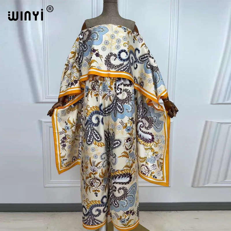 Multicolor retro geometric print short-sleeved T-shirt two-piece women's summer new style + elastic waist pleated skirt suit