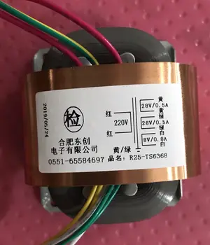 

28V 0.5A 28V 0.5A 8V 0.8A Transformer R Core R25 custom transformer 220V 35VA with copper shield for Pre-amplifier power supply