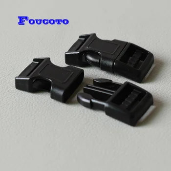

200pcs/lot Plastic side release buckle backpack dog collar pet straps parts 15mm webbing DIY combined fastener buckles accessory