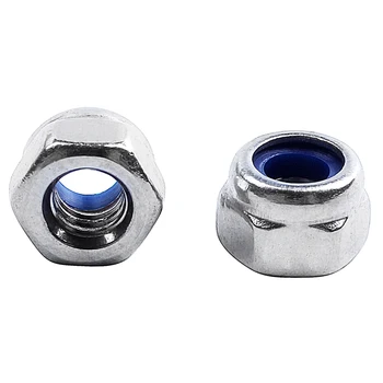 

Stainless Steel Nyloc Nylock Lock Nuts M6 20pcs