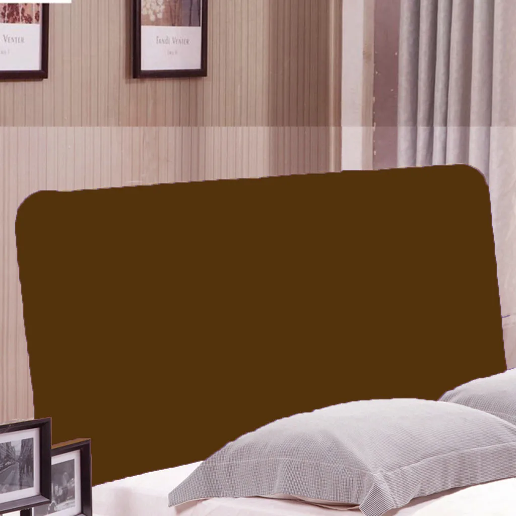 Bed Headboard Slipcover Protector Bed Decoration Stretch Solid Color Dustproof Cover Washable - 78.7.L X 31.5.W