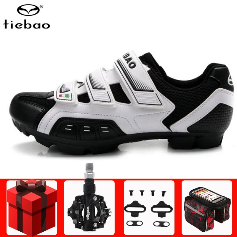 

Tiebao Mens Cycling Shoes add SPD pedal set Mountain Bicycle Racing Shoes Self-Locking MTB Shoes Sapatilha Zapatillas Ciclismo