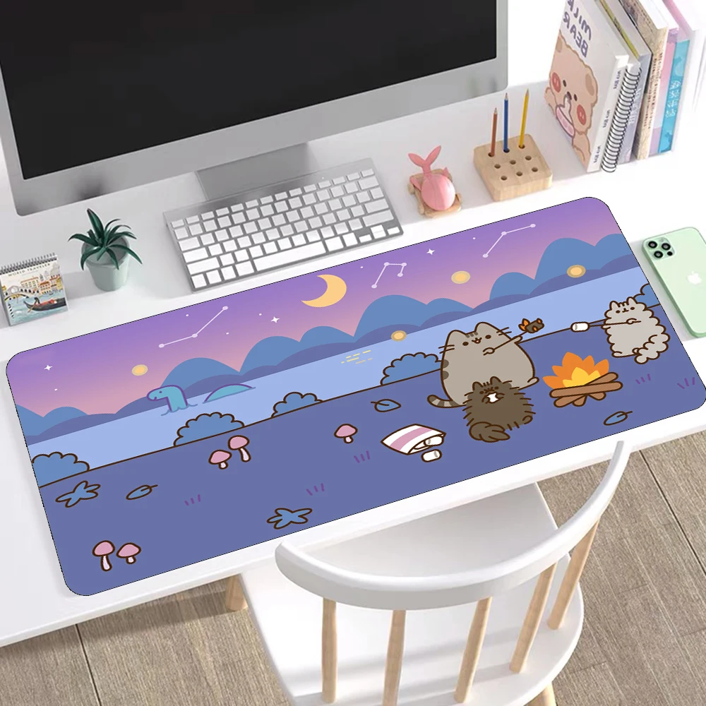 Anime Accessories Carpet Funny Cute Cat Gaming Mouse Pad Xxl Mouse Gamer Keyboard Kawaii Desk Mat