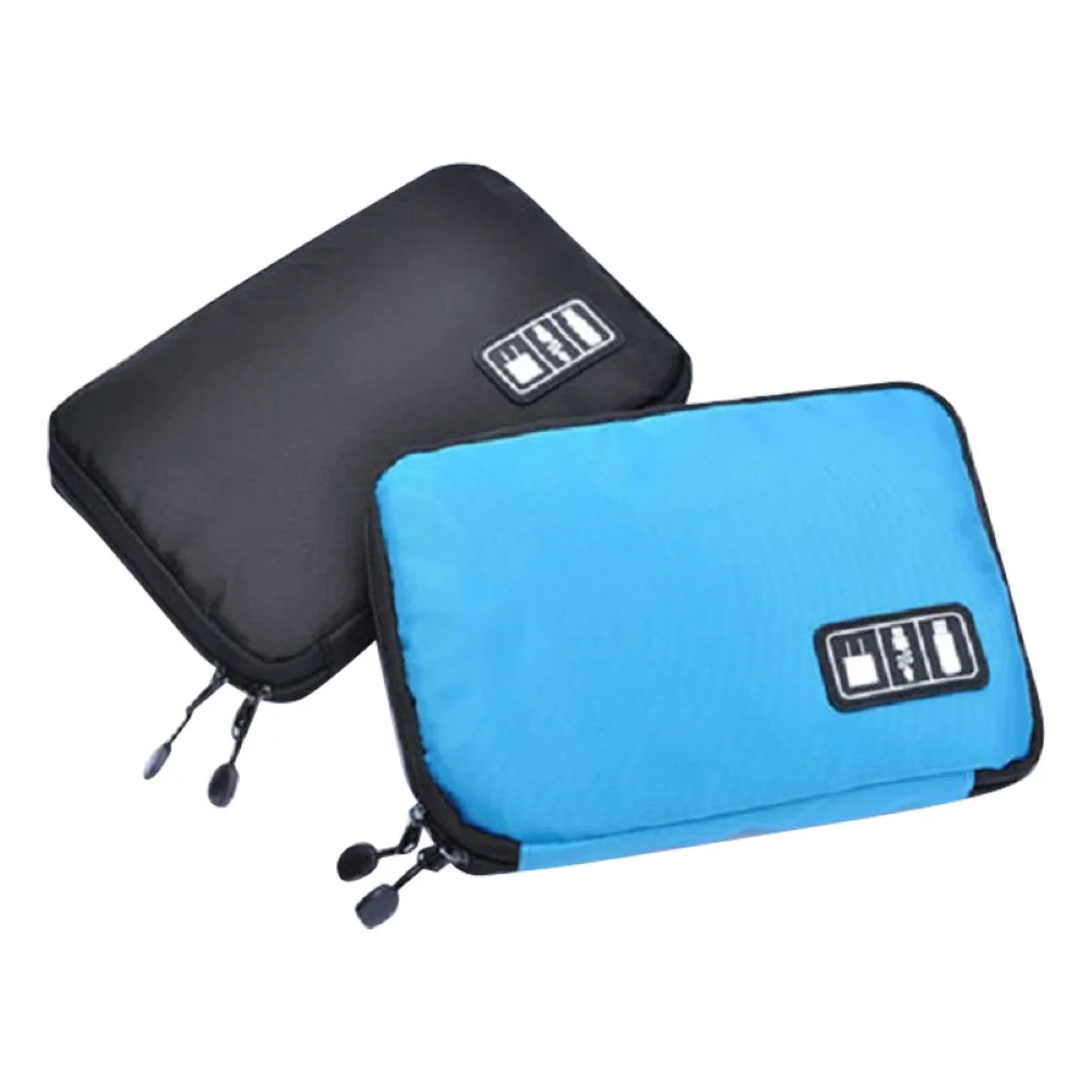 Hard Drive Bags Portable Nylon Zipper Digital USB Charger Earphone Storage Bag Organizer Pouch 4